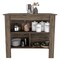 Tuhome Cala Kitchen Island, Four Legs, Three Shelves, Dark Brown ALB6537 - alternate 6